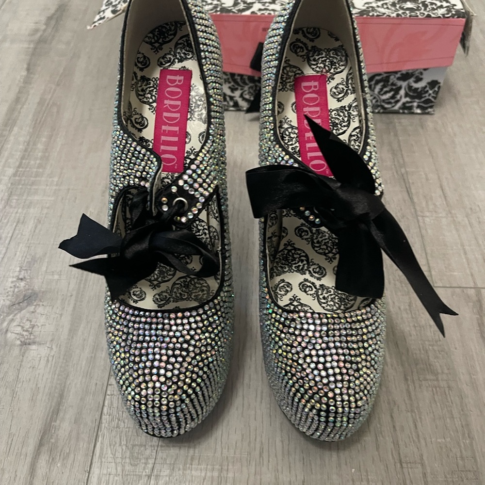 Bordello Rhinestone Heels - Picture 3 of 9